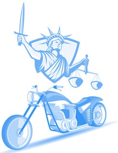 Statue of Liberty with Motorcycle